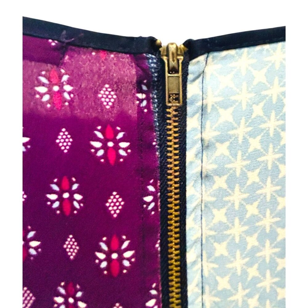 Women’s Size 3X Mix Print Embroidered Popover Blouse Boho Lagen Look Work Travel - Picture 8 of 13